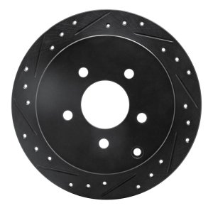 Buick Rendezvous Brake Rotor (1) - Rear Left - R1 Concepts - Drill & Slot - Black - `01-`07